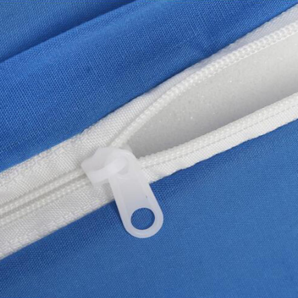Blue Linen Curved Camping Pillow Y852
