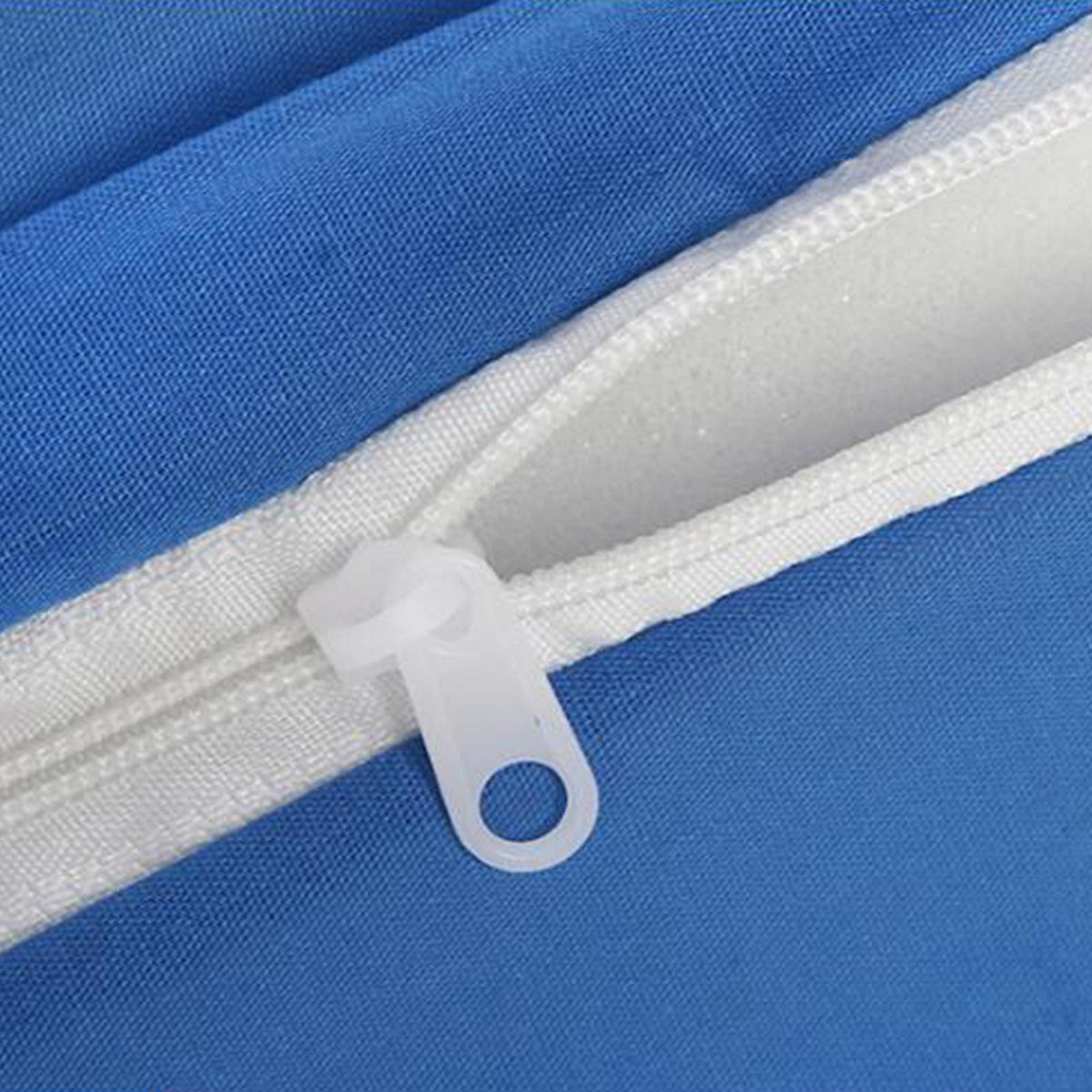 Blue Linen Curved Camping Pillow Y852