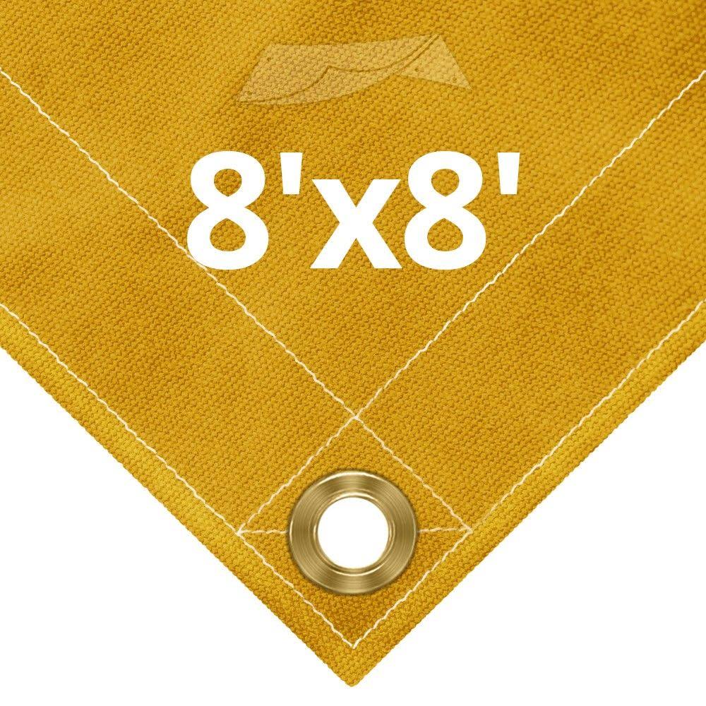10 oz Tan Canvas Tarps 8' x 8' D417136