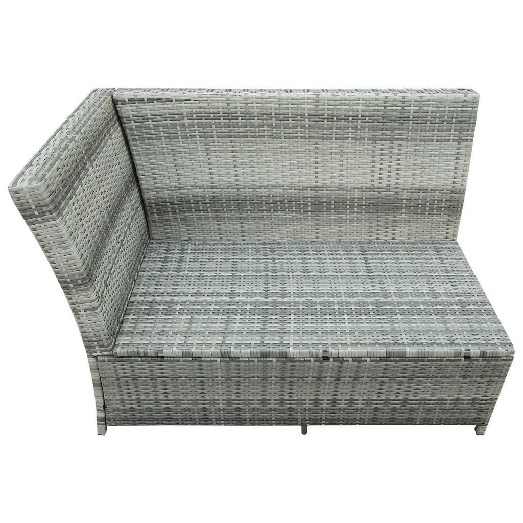 6-Piece Outdoor Sectional Sofa with Glass Table Ottomans Z650