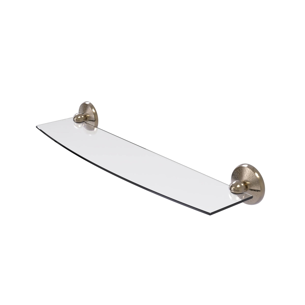 24 inch Glass Shelf Antique Pewter O35074