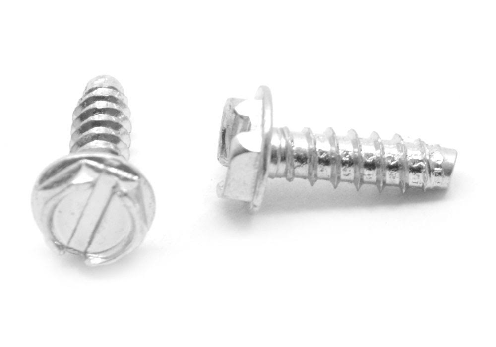8-18 x 7/8 Slotted Hex Washer Head Sheet Metal Screw B8161