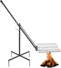 Stainless Steel Camping Grill with Cast Iron Cookware Hook Attachment C7544