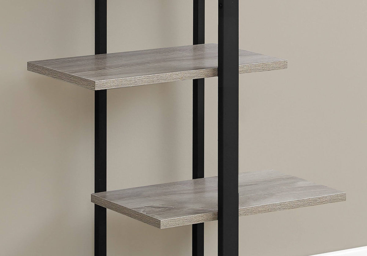 White Silver MDF Metal Bookshelf Y5961