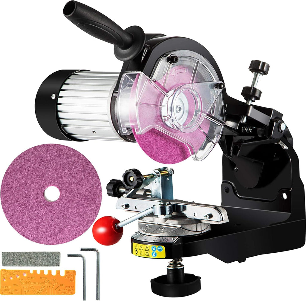 Chainsaw Sharpener 230W Multi-Angle Adjustable Chain Grinder 3000RPM Electric for 1/4" to 2/5" Chains Y59061