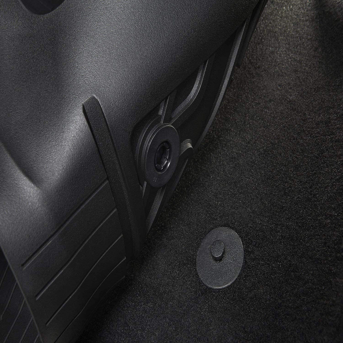 Black TPE All Weather Custom Fit Floor Mats for Ford Ranger Supercrew Cab 1st & 2nd Row Full Set Z645