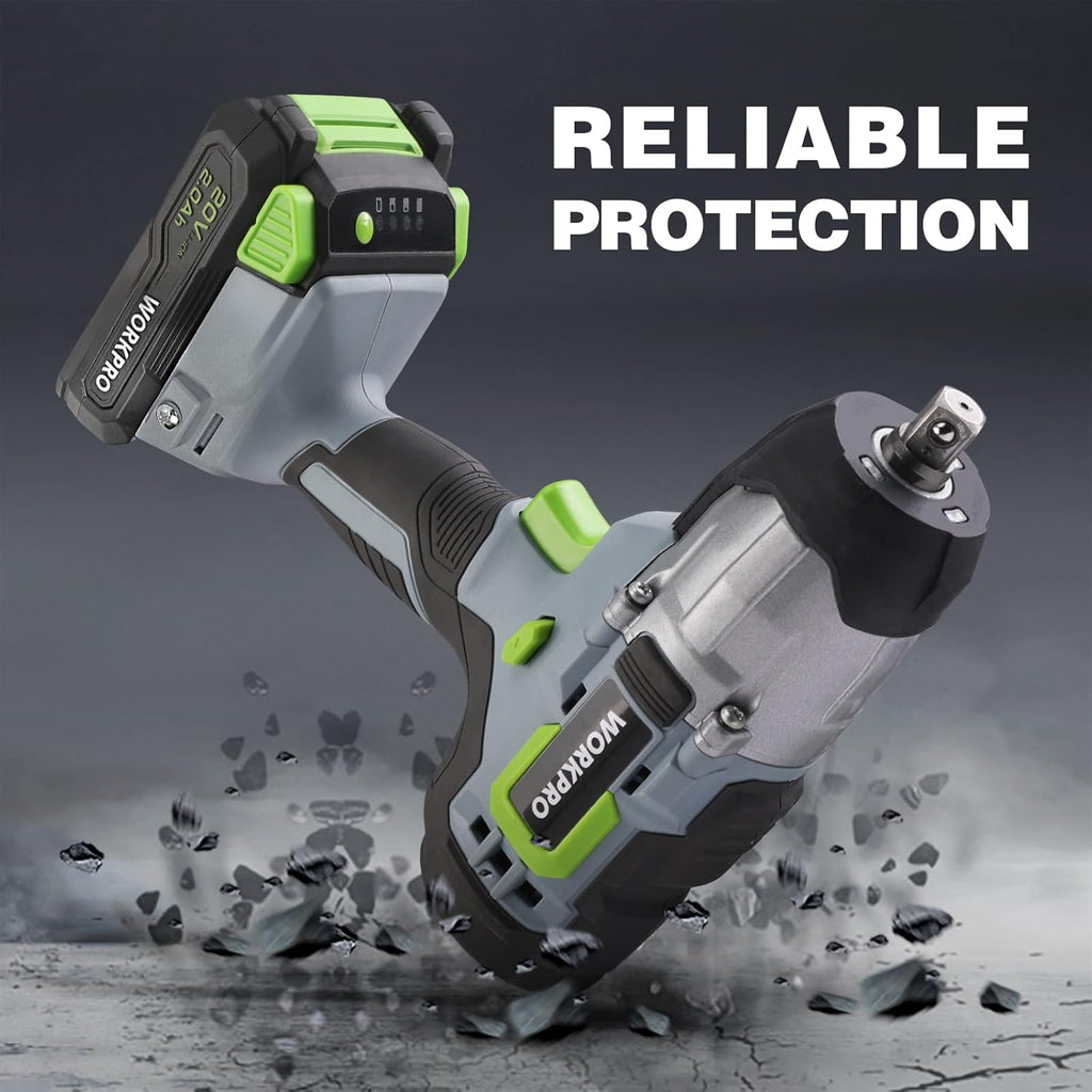 20V Cordless Impact Wrench with 4Pcs Drive Impact Sockets U37554