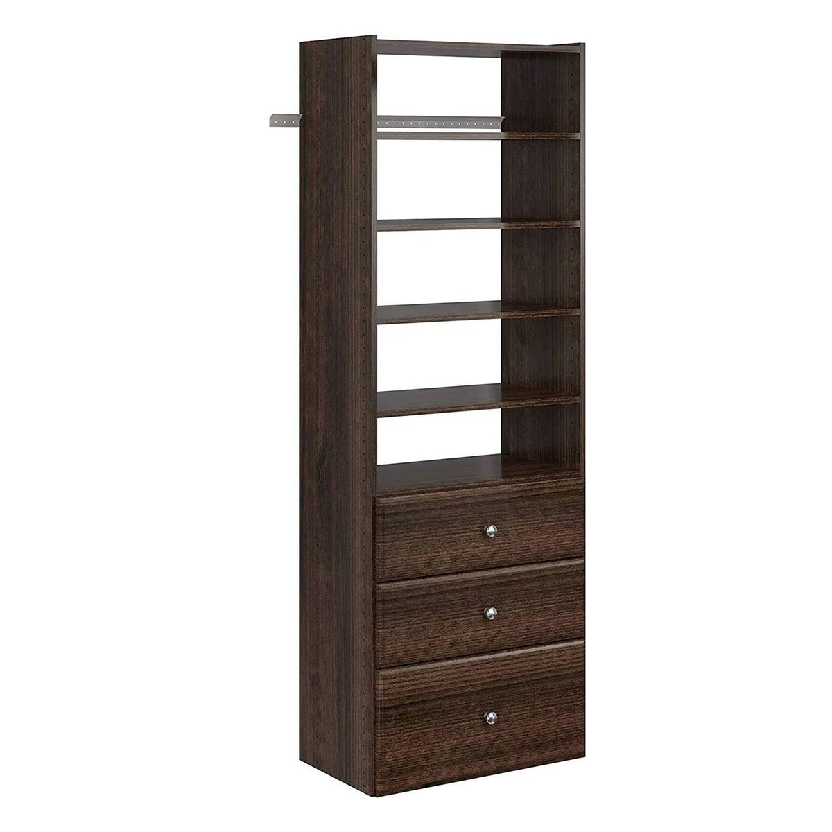 Truffle Tower Closet Organizer with Shelves and Drawers R8772