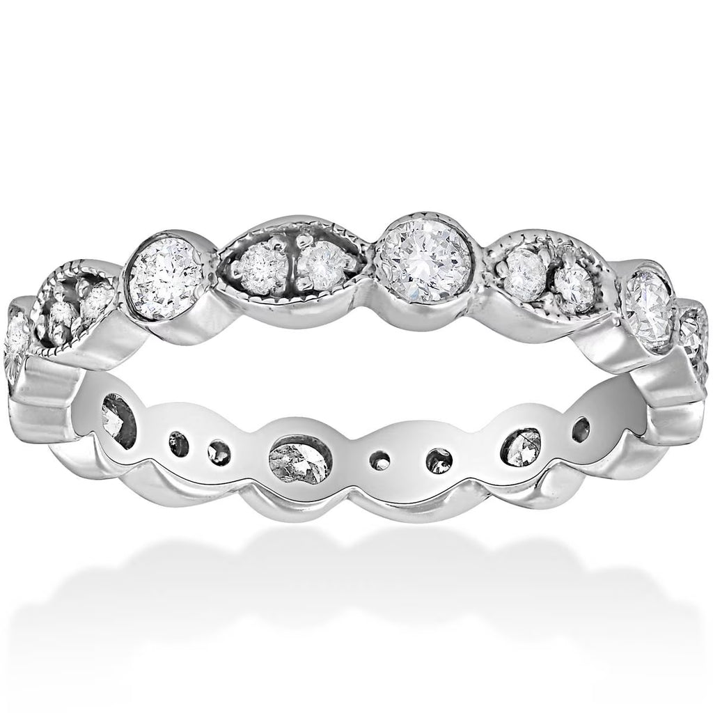14K White Gold Diamond Eternity Ring F374
