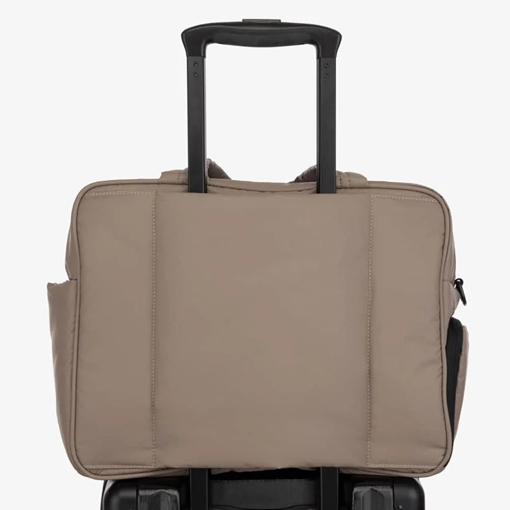 Quilted Nylon Weekender Duffel Bag with Shoe Compartment V14784