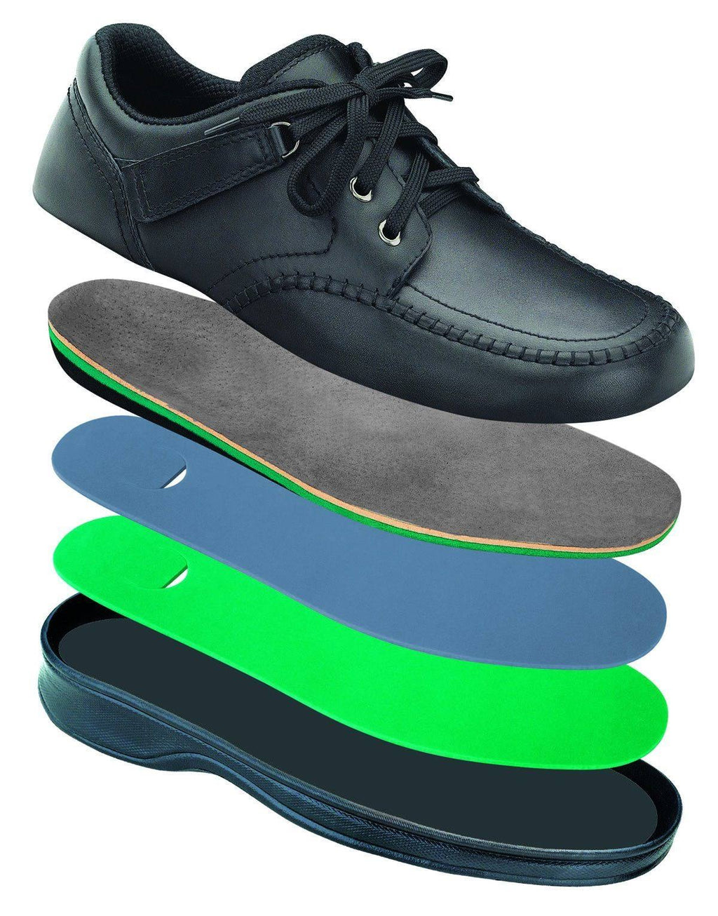 Black Leather Men&s Shoes B8063