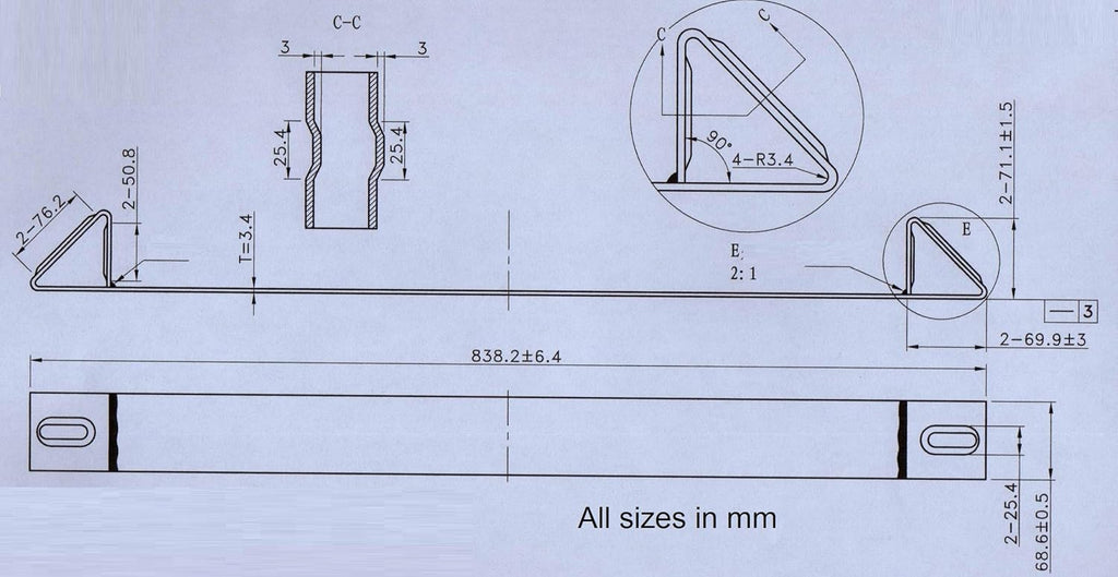 10 Pack 33" Long 10 Gauge Steel Coil Rack P44731