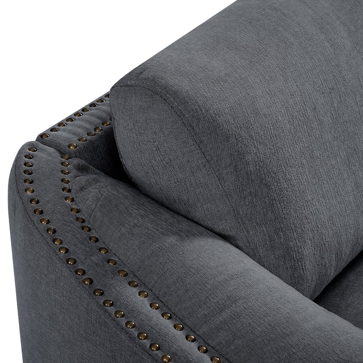 Gray 2 Seat Upholstery Loveseat Sofa Q5207