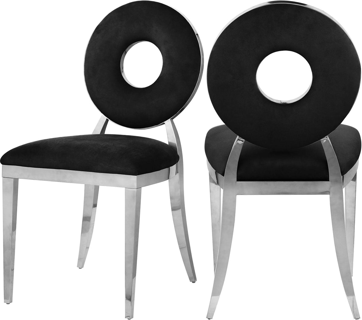 Black Velvet Dining Chair (Set of 2) S2067