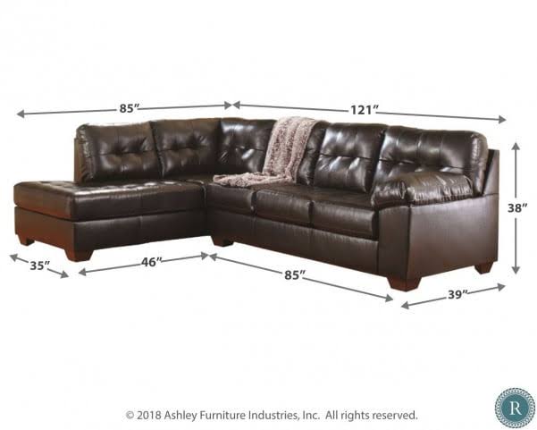 Red Left Arm Facing Sectional B1343