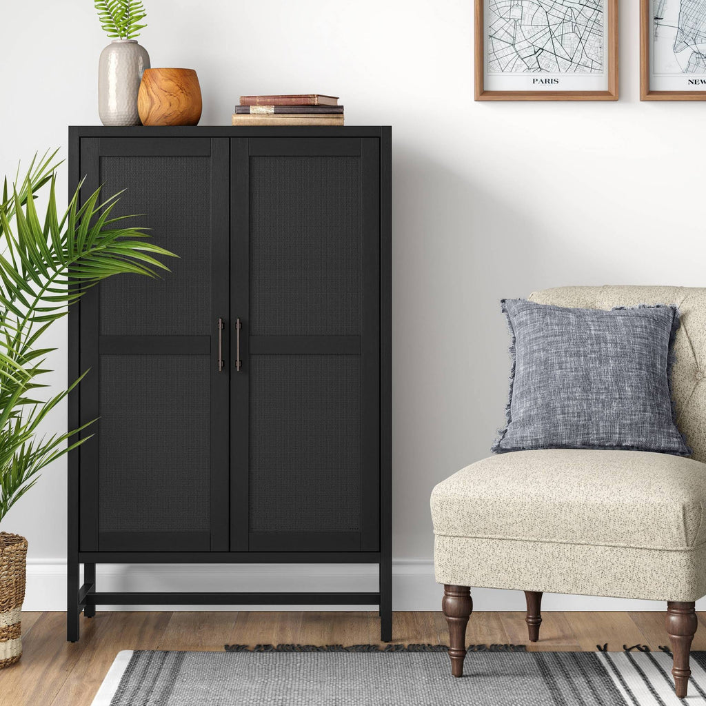 Black Library Cabinet N3140