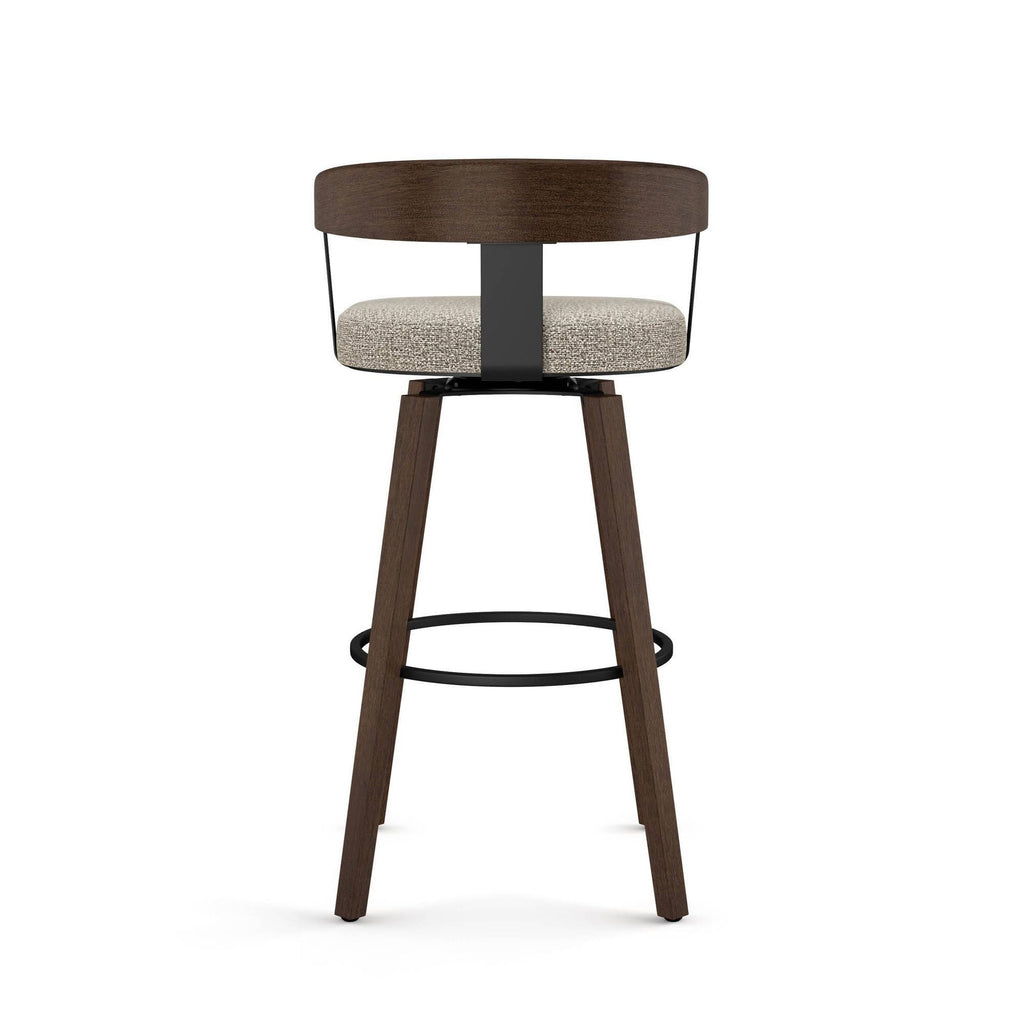 Polyurethane Swivel Counter Stool in Cream/Warm Gray/Black W4487