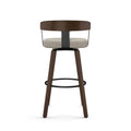 Polyurethane Swivel Counter Stool in Cream/Warm Gray/Black W4487