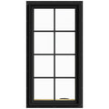 Bronze Painted Clad Wood Right-Handed Casement Window with Colonial Grids N7239