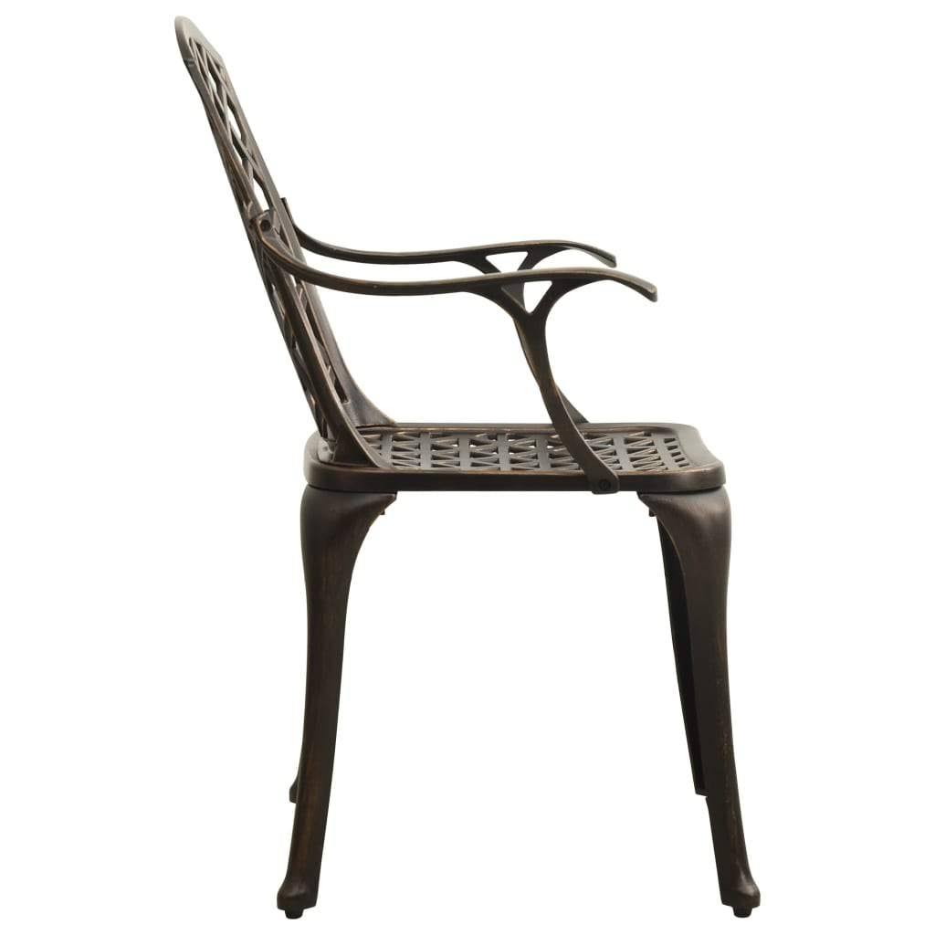 5 Piece Bistro Set Cast Aluminum Bronze A803744