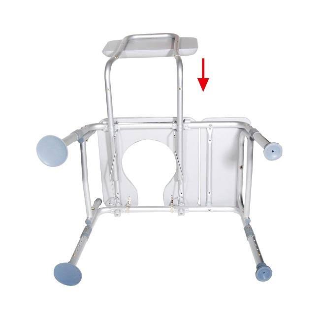 Padded Seat Transfer Bench with Commode Q45331