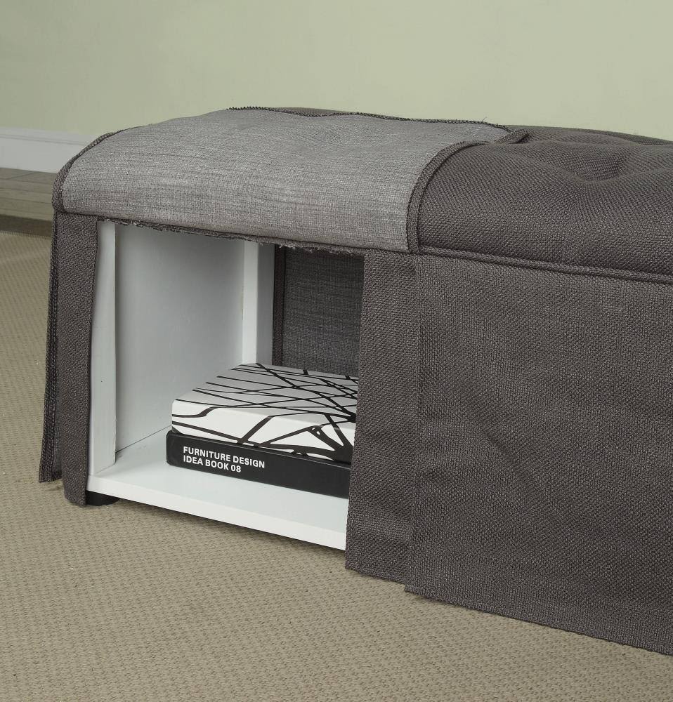 Gray Storage Bench B766845