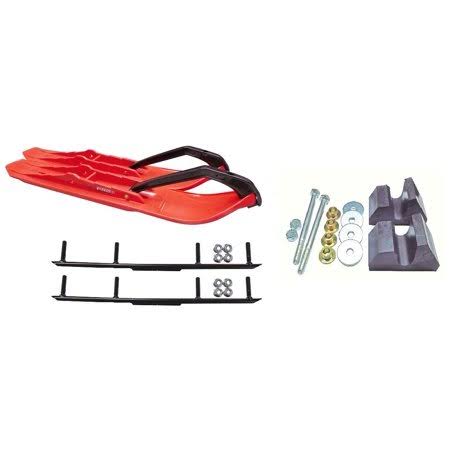 Red XCS Snowmobile Skis Complete Kit N9806