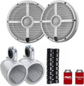 6.5" White Grill Marine Speakers X596