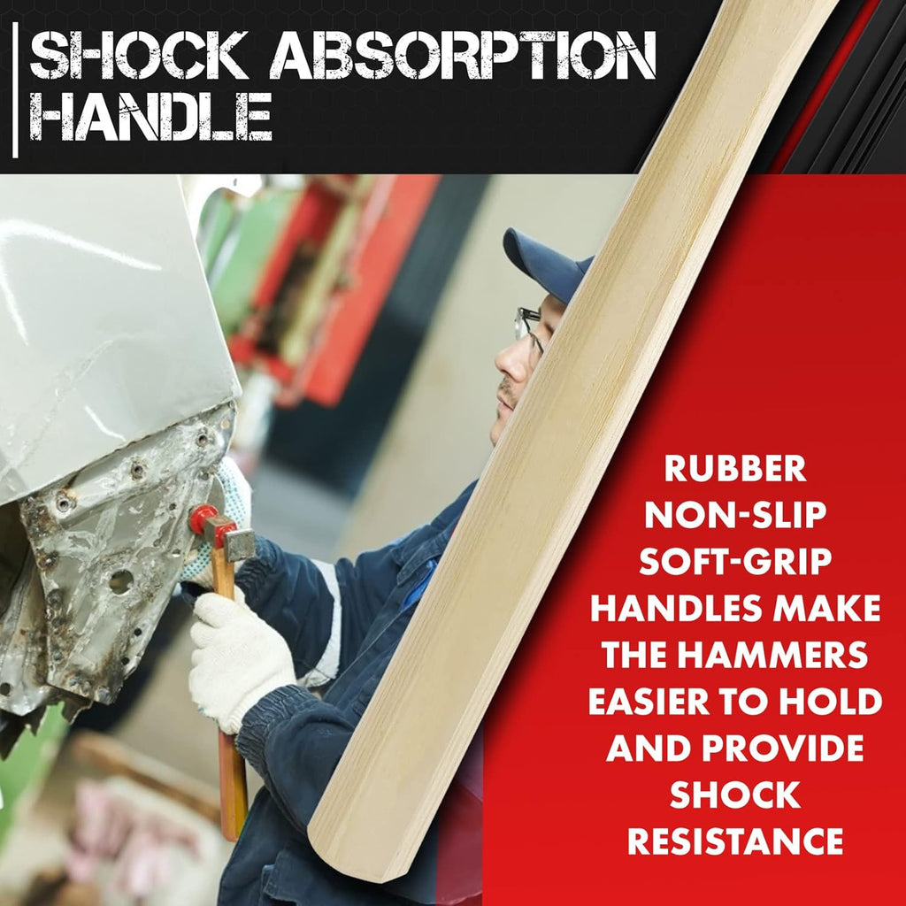 7-Piece Auto Body Repair Kit with Carbon Steel Hammer Heads and Dollies A86478