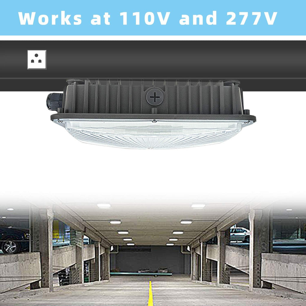 2 Pack 45W LED Canopy Lights, 9.5 x 9.5, 120V 277V G257