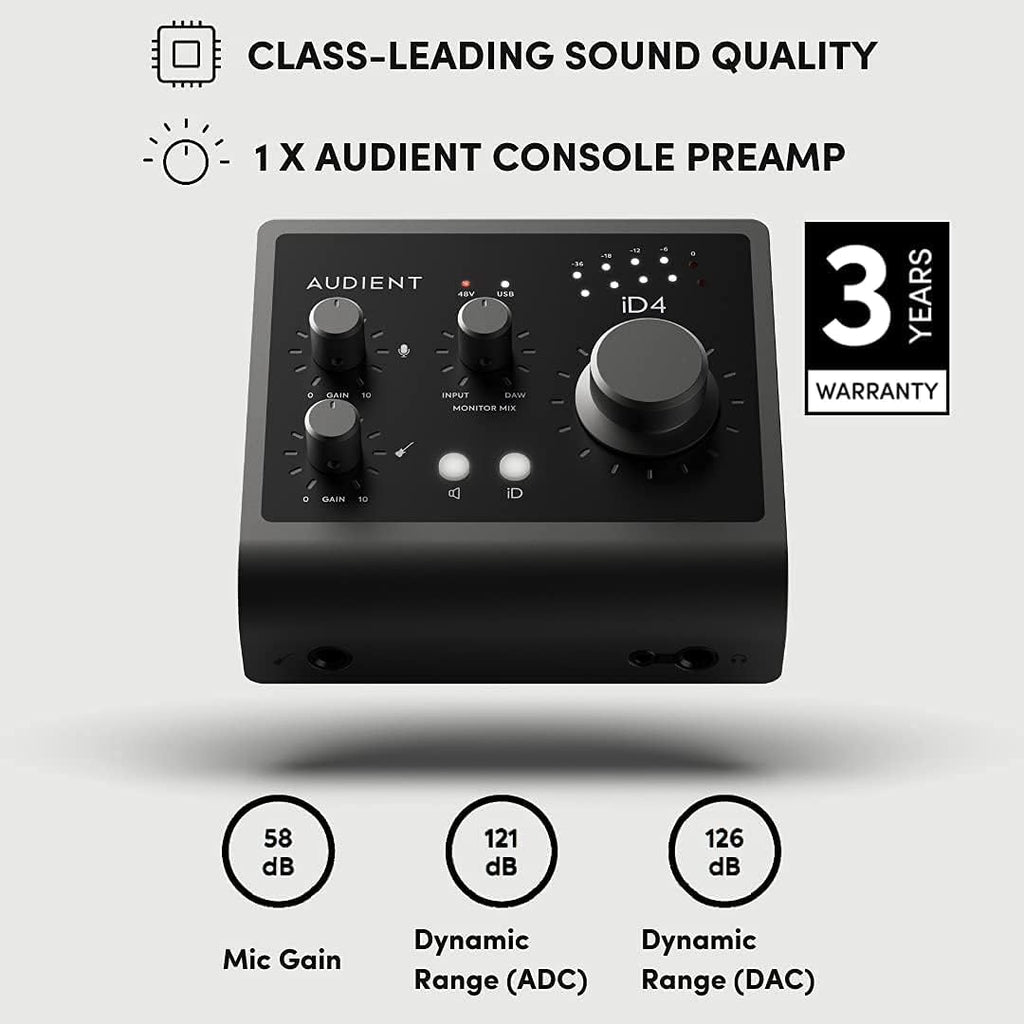 USB-C Audio Interface with Over-Ear Stereo Headphones and XLR Mic Cable S65040