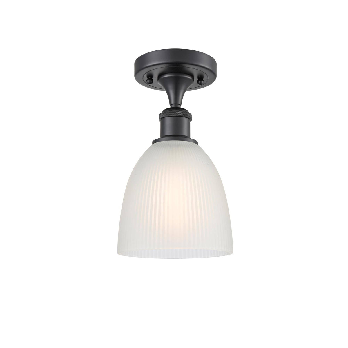 Matte Black 1 Light Semi-Flush Mount S52057