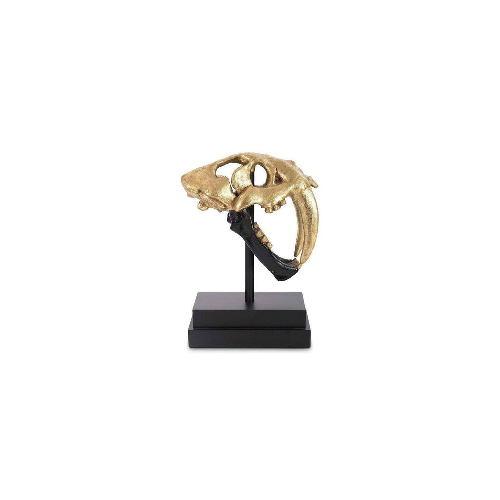 Black Gold Leaf Tiger Skull Z90528