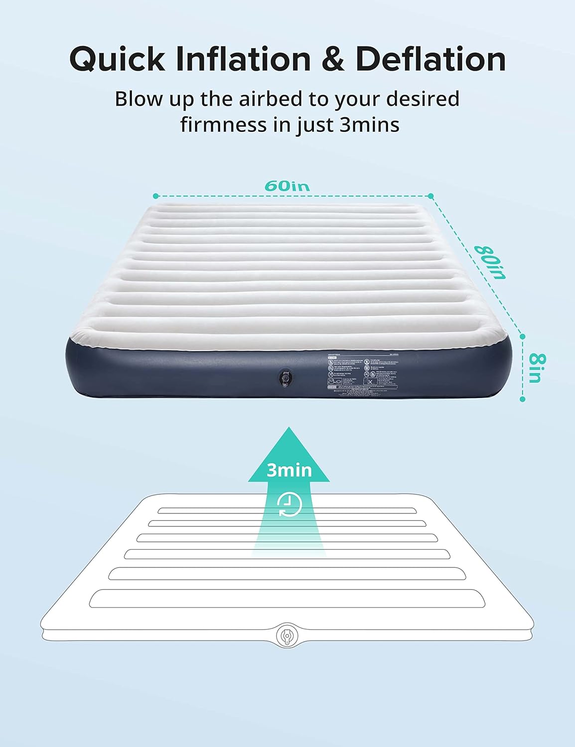 Queen Size Inflatable Air Mattress with Pump L5112