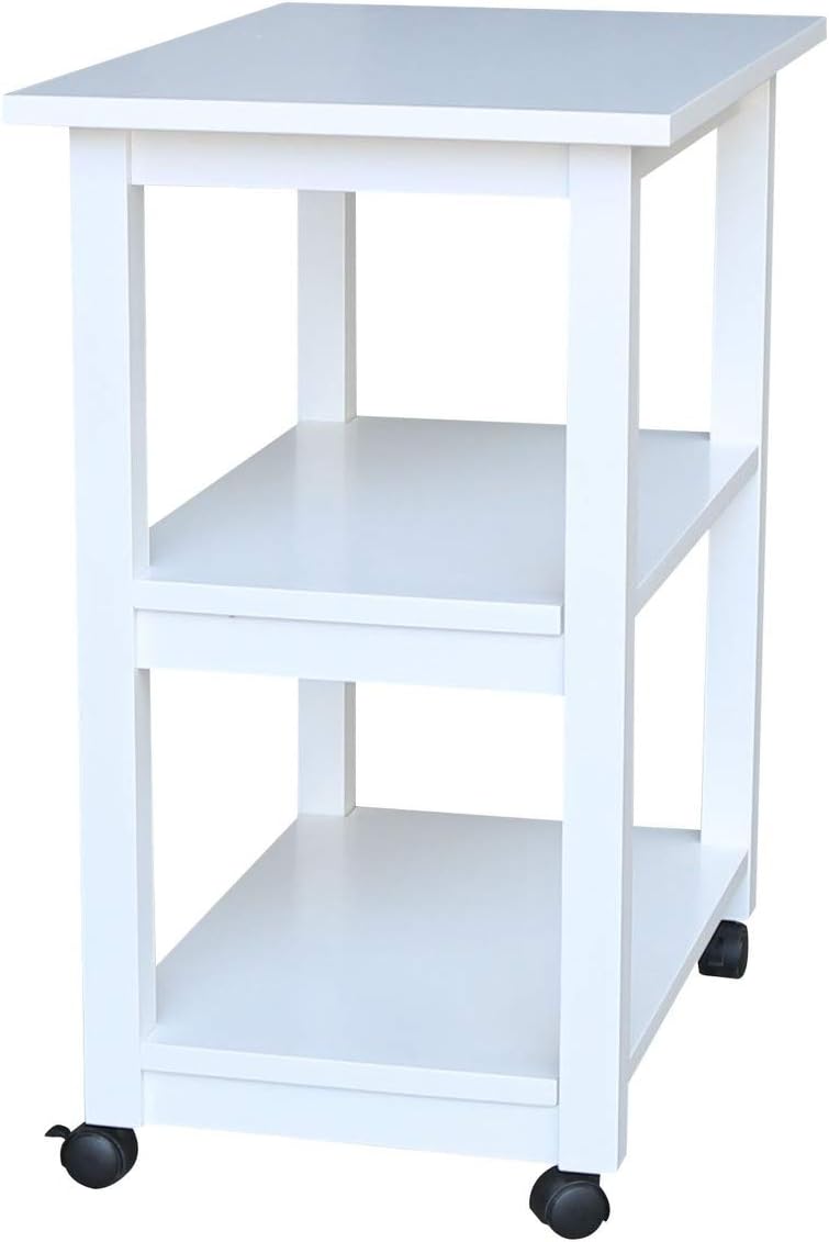 White Microwave Cart A7476
