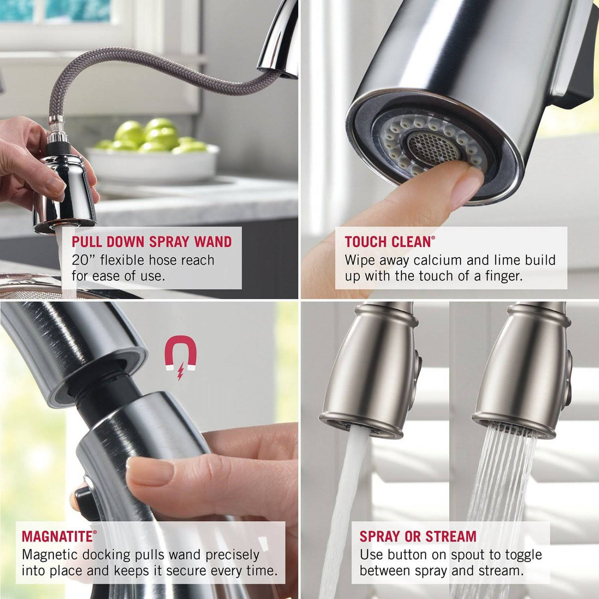 Single Handle Pull Down Kitchen Faucet with Soap P292