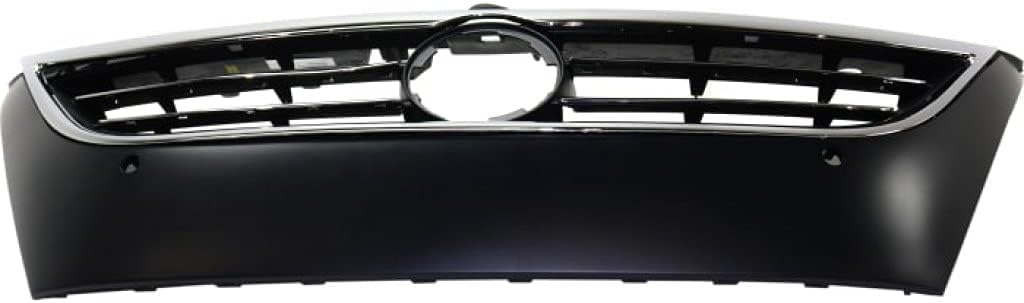 Primed Black Plastic Grille Assembly with Chrome Molding and Distance Sensor Hole Q1622