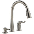 Single Handle Pull Down Kitchen Faucet with Soap P292