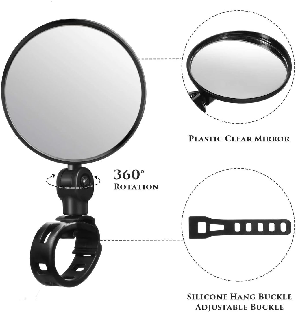 2 Pieces Bike Rearview Mirror for Mountain Road Bike U941
