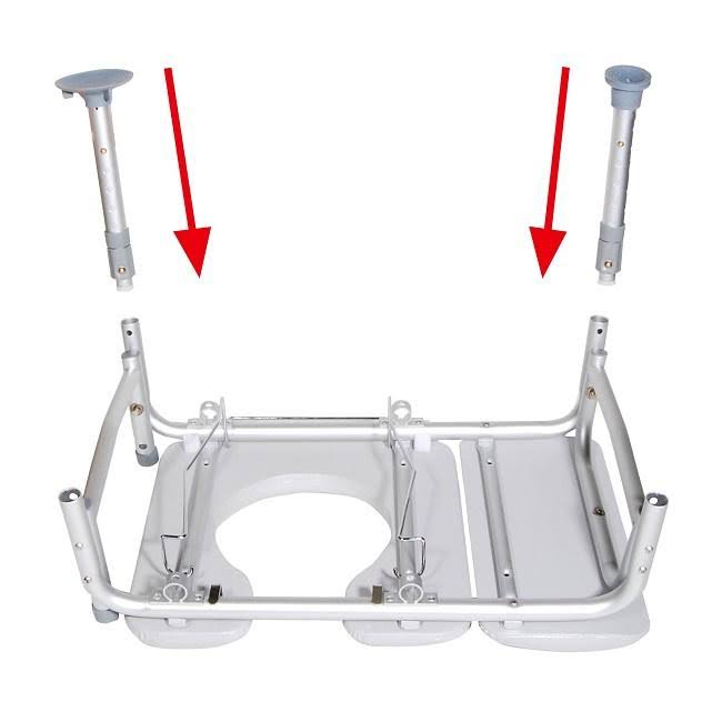 Padded Seat Transfer Bench with Commode Q45331