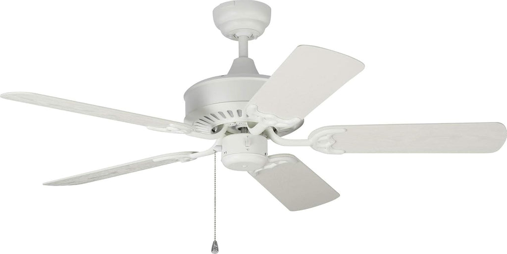 White Outdoor Ceiling Fan with 5 MDF Blades L3831