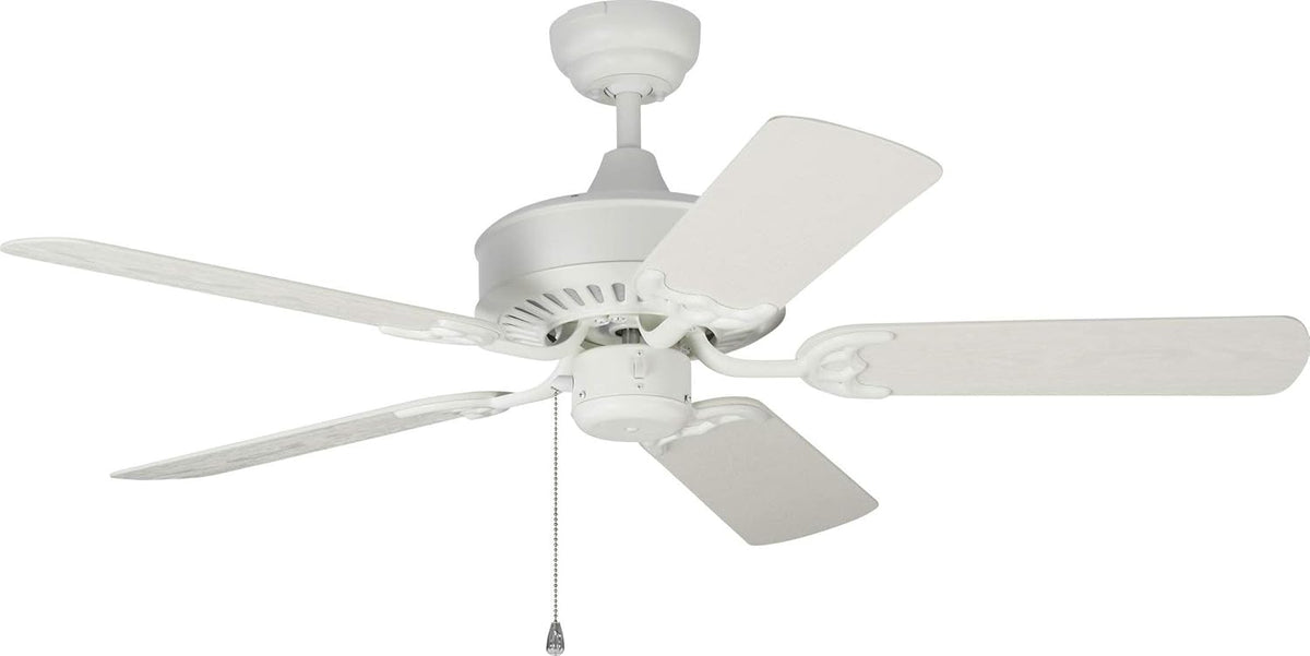 White Outdoor Ceiling Fan with 5 MDF Blades L3831