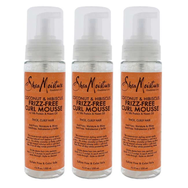 Frizz-Free Curl Mousse, 7.5 oz, Pack of 3 E290222
