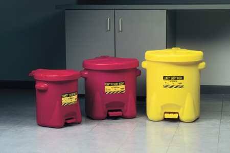 Yellow Polyethylene Oily Waste Can, 14 Gallon B219