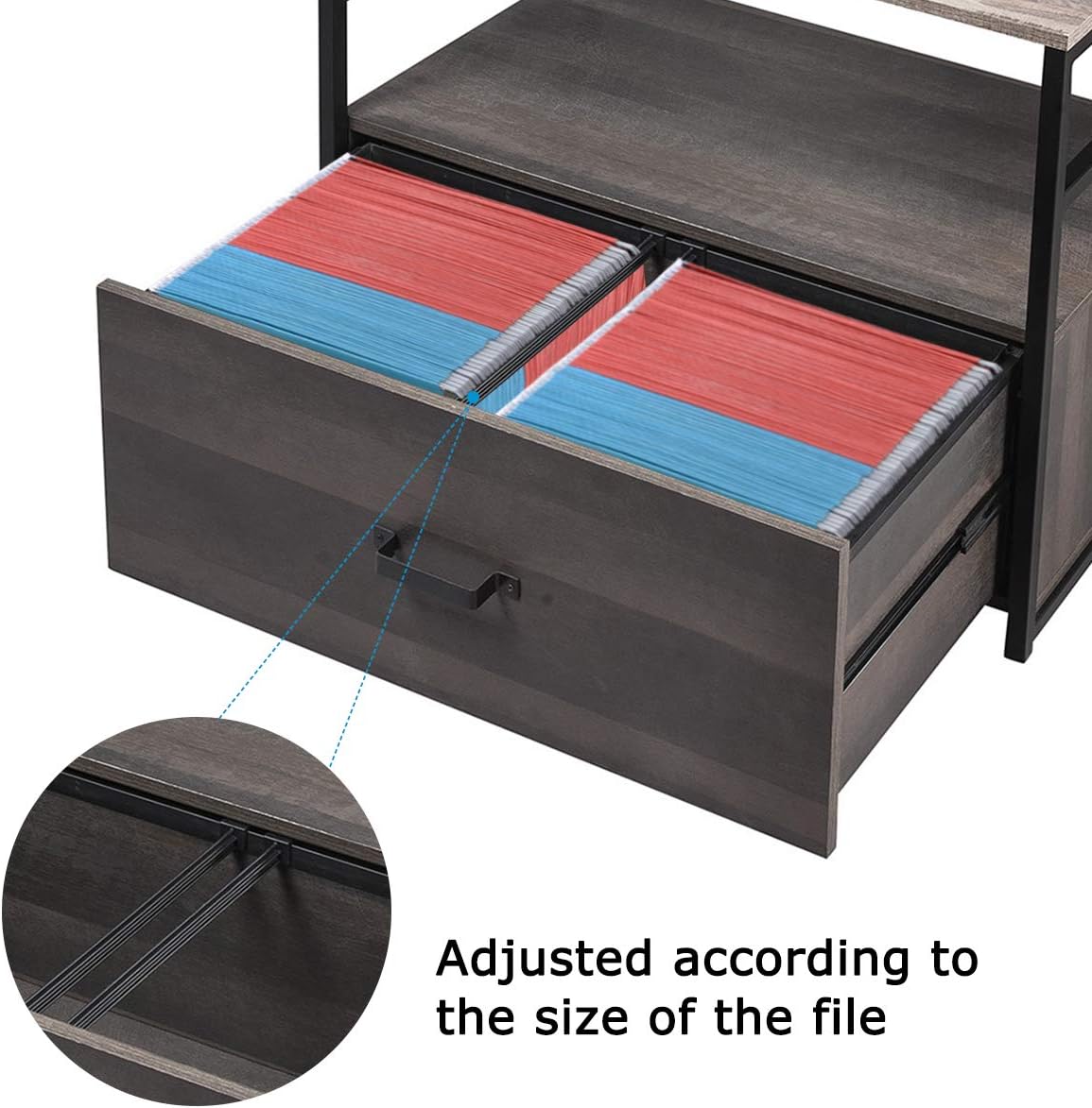 Large Filing Cabinet with Top Open Shelf and Drawer A57773
