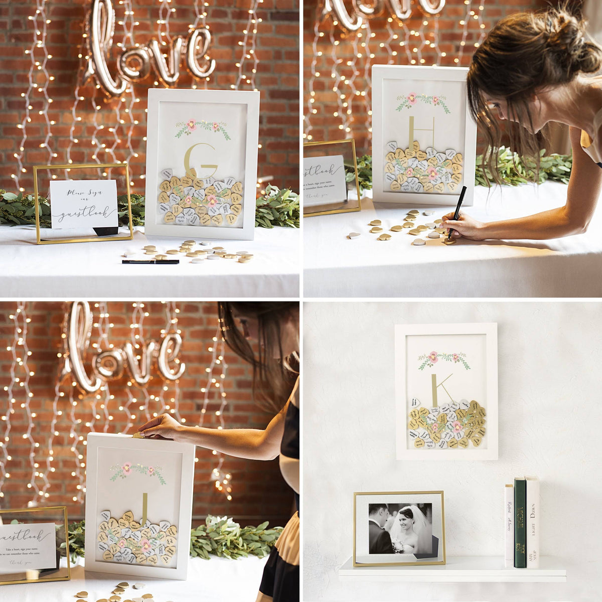 Floral Heart Drop Guestbook K818144