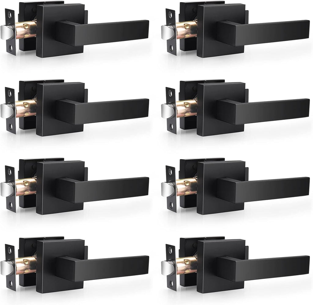 Matte Black Square Heavy Duty Passage Door Levers K514981