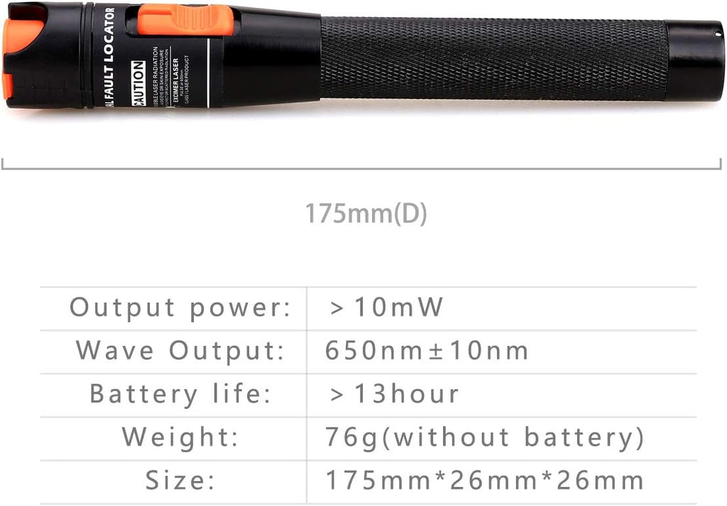Fiber Optic Cable Tester with Optical Power Meter and Visual Fault Locator C858060