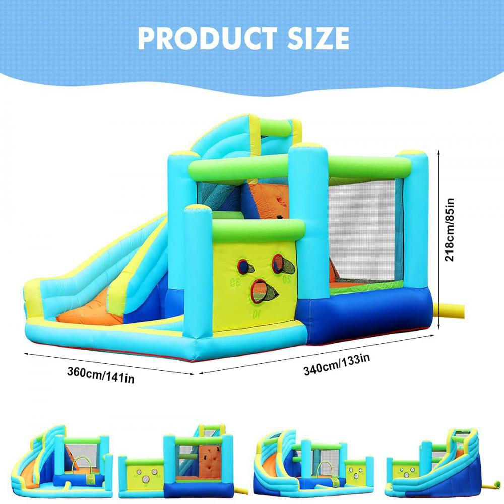 Kids Inflatable Bounce House Ball Pit Play Slide With Blower R824540