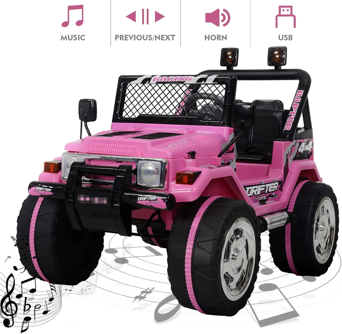 Pink 12V Kids Ride On Electric Car A3543